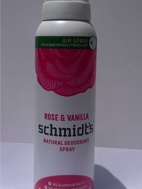 Schmidt's Rose & Vanilla Natural Deodorant Spray - Pink